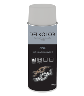 Delkolor Peinture spéciale Zinc en aérosol 400 ml