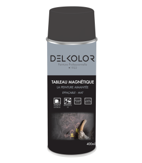 Delkolor Peinture Tableau Magnétique Noir mat 400 ml