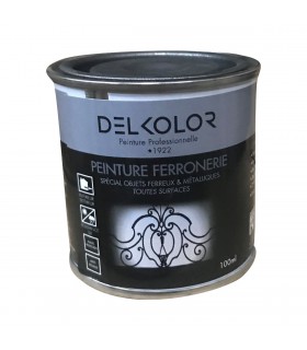 Delkolor Peinture spéciale Ferronnerie 100 ml - Noir
