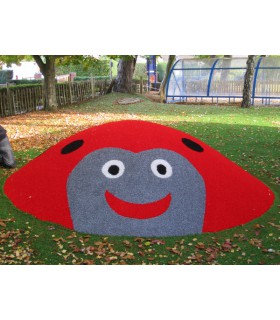 Gazon synthétique coloré rouge 24 mm