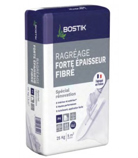 Ragréage forte épaisseur fibré autolissant Bostik 25 kg