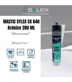 Mastic Sylex SX 640 Silicone 3 en 1 Silicone Tout 280ml