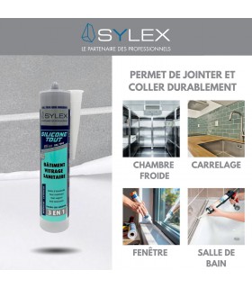 Mastic Sylex SX 640 Silicone 3 en 1 Silicone Tout 280ml