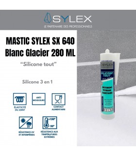 Mastic Sylex SX 640 Silicone 3 en 1 Silicone Tout 280ml