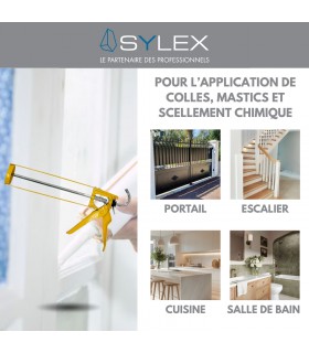 Pistolet Mastic Sylex PI 33 scellement chimique