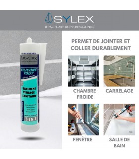 Mastic Sylex SX 640 Silicone 3 en 1 Silicone Tout 280ml