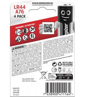 ENERGIZER BOUTON LR44 X4