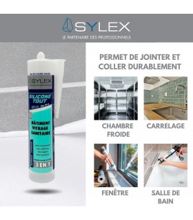 Mastic Sylex SX 640 Silicone 3 en 1 Silicone Tout 280ml