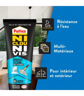 Colle polymère hybride NCNV Pattex Résiste à l'eau