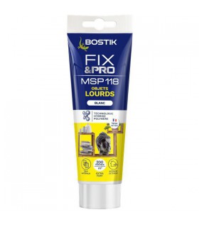 BOSTIK FIX&PRO MSP118 OBJETS LOURDS TUBE 150ML BLANC