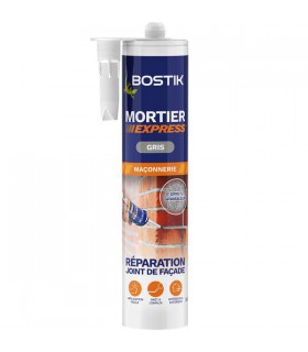 Bostik Mortier Express Gris rebouchage rapide 300ml