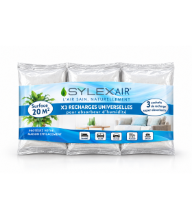 PACK x3recharges sachet 450g pour absorbeur d'humidité