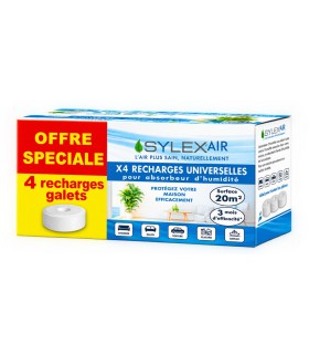 PACK SPECIAL x4 recharges galets percés 425g pour absorbeur d'humidité